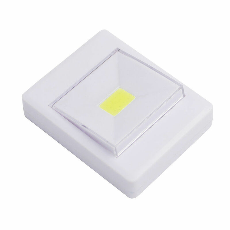 COB LED Magnetic Switch Night Light Battery Operated Cordless Under Cabinet Lighting With Magnetic & Sticker Night Lamp