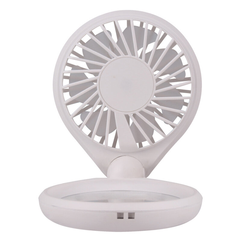 Tragbare kosmetische fan spiegel außerhalb walking spiegel fan mit LED licht
