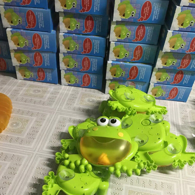 Cartoon Bathtub Bath Toy Frog Spit Machine Kids Bathing Water Toy Tool Classic Automatic Bubble Birthday Gift for Children