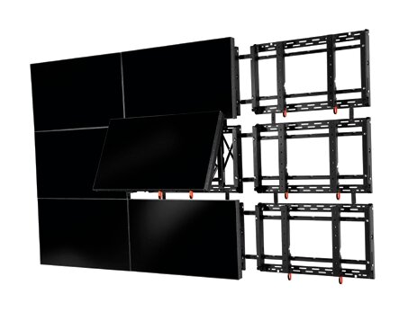 2018 Kustom Baru Video Dinding dengan Braket Hidrolik 46 Inci DID LD Video Dinding Bezel 5.3Mm Led Tampilan 4X6 Rf Remote LCD Video Dinding