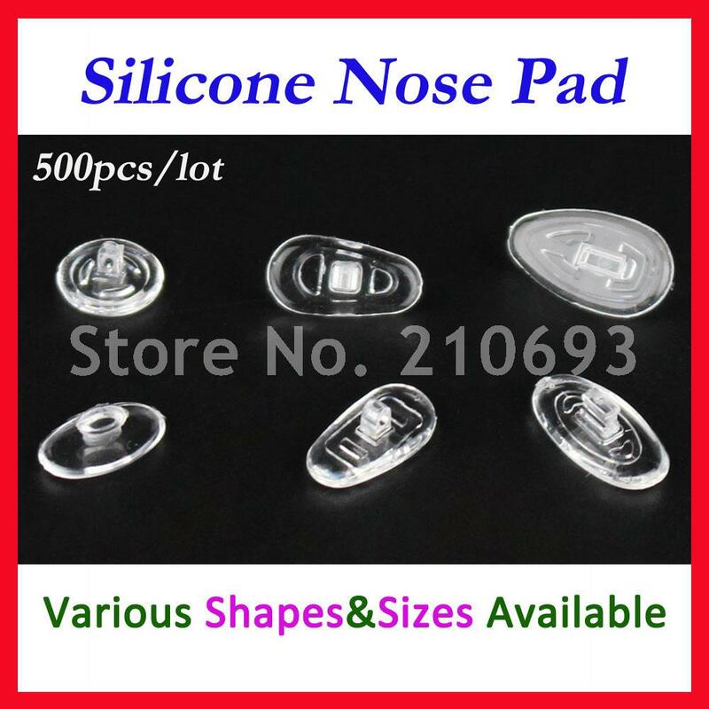Almohadillas de silicona para gafas de piezas, accesorio de varios tipos de tamaños, envío gratis, 500 gafas de sol al por mayor