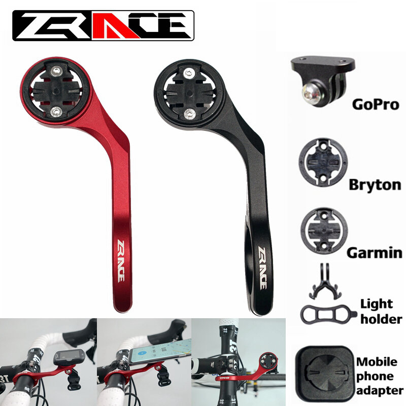 ZRACE-자전거 컴퓨터 카메라 마운트 홀더, iGPSPORT Garmin Bryton Wahoo gopro용 자전거 마운트에서 전면 자전거 마운트