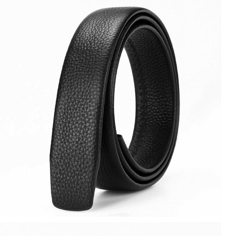 men's no Buckle 3.5cm Wide Genuine Leather Automatic Belt Body Strap Without Buckle Belts Men Good Quality Male Belts