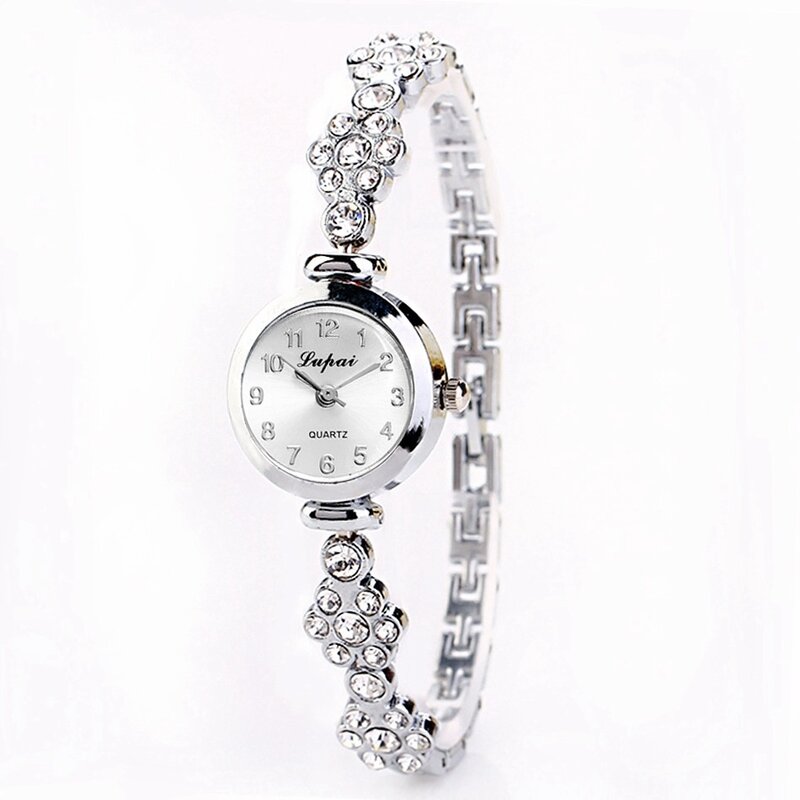 Fashion Quartz Casual Watch for Women Diamond Silver Fine Bracelet Ladies Wrist Watches montres femmes Wristwatch 2019