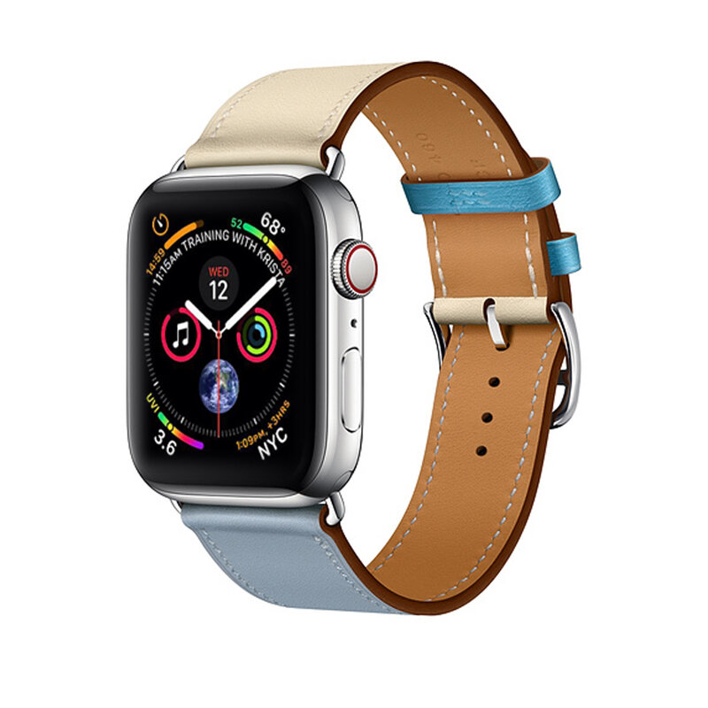 Leather Single Tour strap for apple watch band correa 42mm 44mm 40mm 38mm wrist bracelet belt iwatch series 4 3 2 1 Accessories