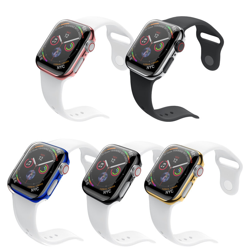 OSRUI ekran etui ochronnym dla Apple Watch 4 3 iwatch 42mm 44mm 38mm 40mm Shatter, wodoodporna powłoka rama Protector pokrywa