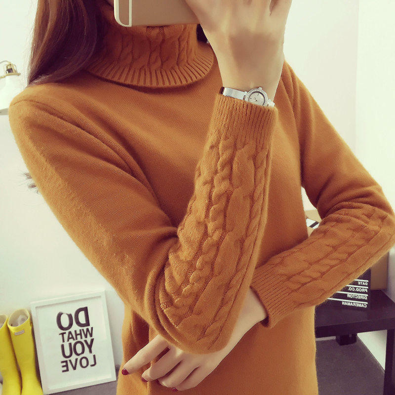 OHCLOTHING-suéter de cuello alto para mujer, Jersey grueso y ajustado con diseño retorcido, primavera, otoño e invierno, 2021