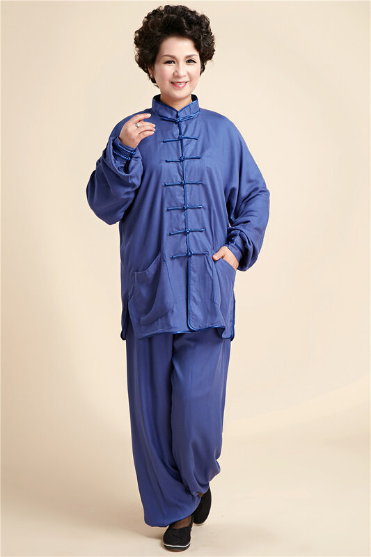 Shanghai Cerita penjualan baru Cina Kung Fu Setelan Wanita Tai Chi pakaian 100% Cotton Art Seragam wushu taiji kung fu taiji pakaian