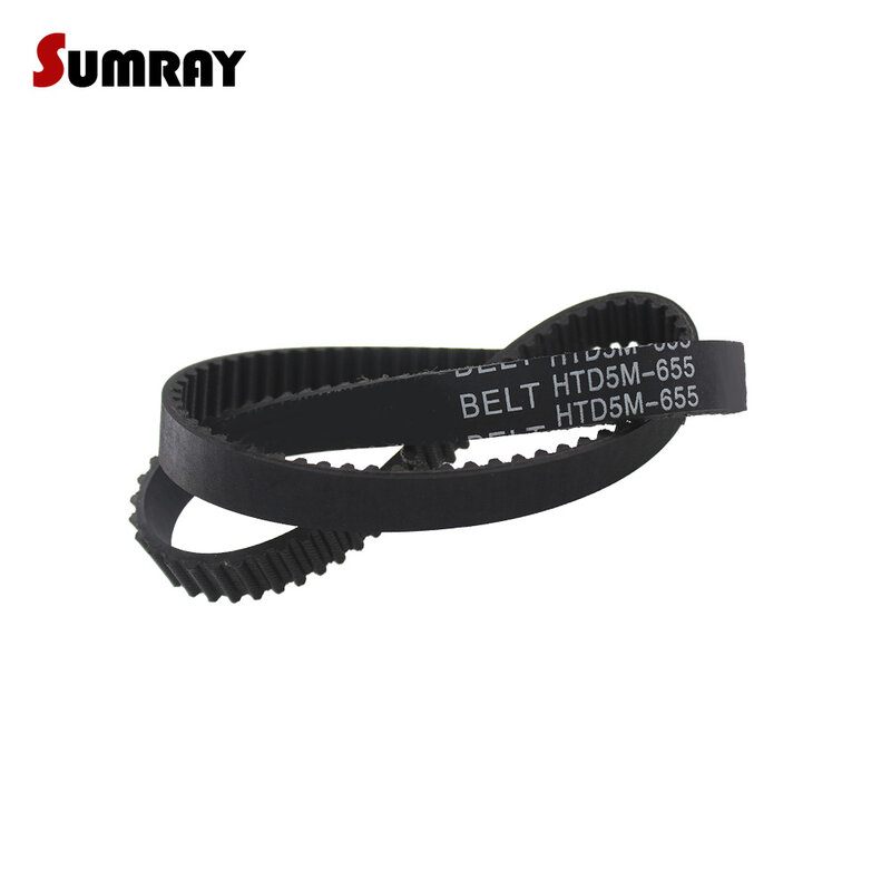 HTD5M Tooth Belt 5M-650/655/660/665/670/675/680/685/690/695mm Pitch Length 15/20/25mm Width Synchronous Belt for CNC Machine