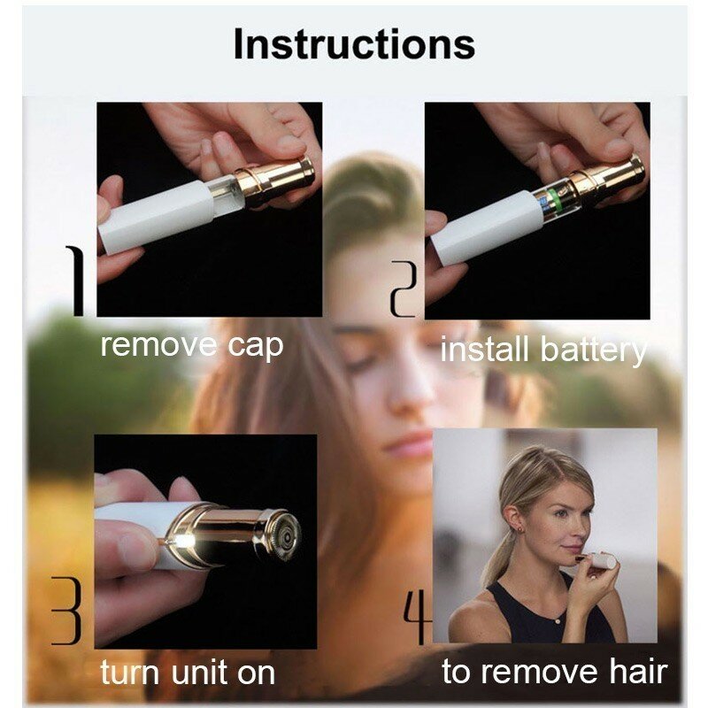 Kobiet Mini elektryczny depilator kształt szminki do golenia golarka pani do usuwania włosów dla kobiet ciała twarzy akcesoria narzędzie Dropshipping
