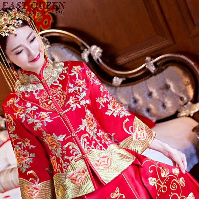 Cheongsam chinesischen stil rot frauen langarm cheongsam chinesischen kleid qipao neue traditionelle chinesische oriental kleider NN0281 c