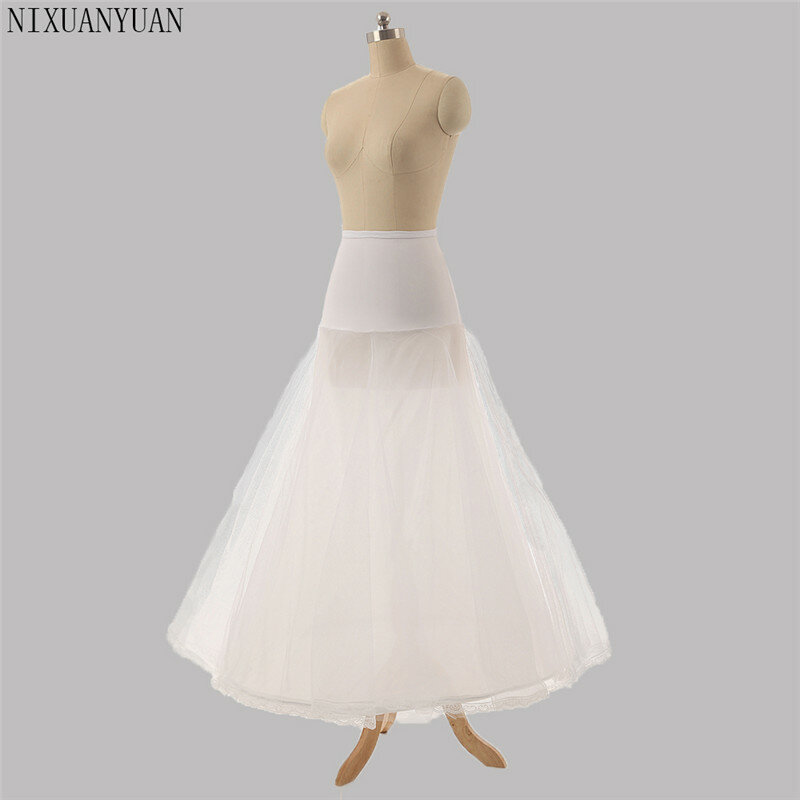 Bridal Slips Wedding Underskirt White Underdress Falda Brautpetticoat Long Crinoline Sottoveste A Line Petticoat Layer