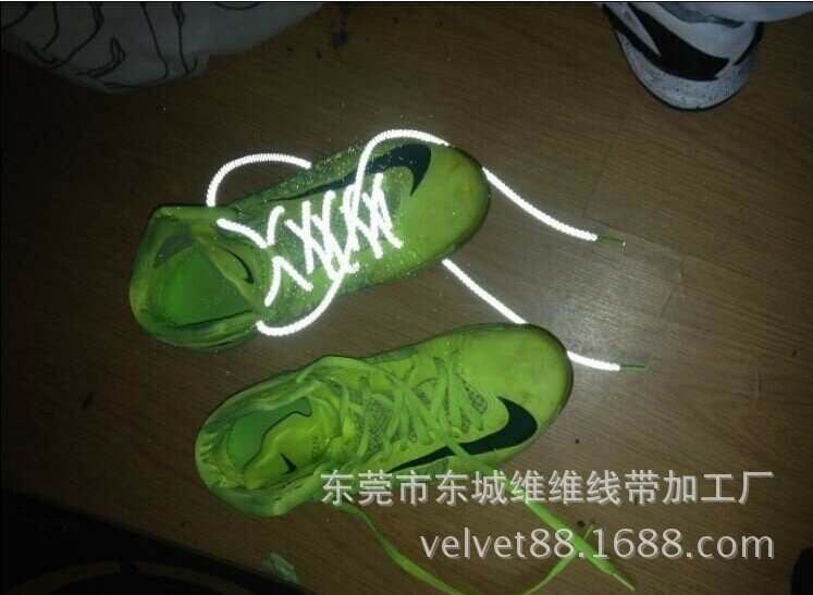 Dongguan direct stunning basketball 3M reflective circular motion shoe laces