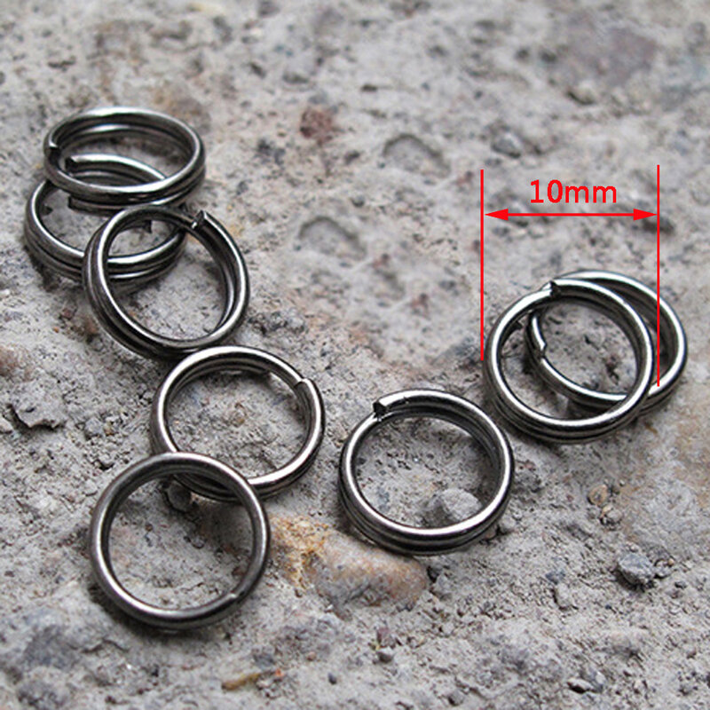 10 PCS 10mm Diameter Split Key Ring Ultra Kleine Legering Sleutelhanger Metalen Draad Cirkel Sleutelhanger Creatieve DIY Accessoires J079