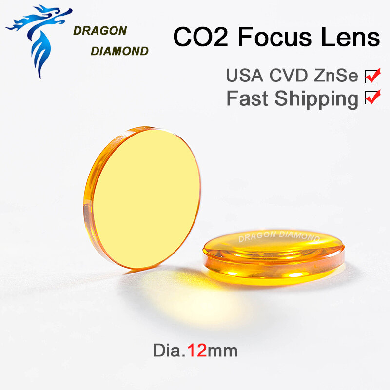 Usa Znse Co2 Laser Lens Dia.12Mm Fl.38.1/50.8/63.5/76.2/101.6Mm Brandpuntsafstand Voor Lasersnijmachine