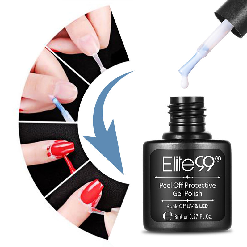Elite99 8ml pelar uñas protectoras esmalte de uñas de látex de protección líquida piel de los dedos fácil de limpiar crema de uñas herramienta de cuidado