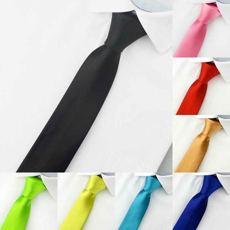 Corbata de flecha roja estrecha para hombre, corbata negra delgada, accesorios para hombre, simplicidad para fiesta, corbatas formales de moda, 5cm