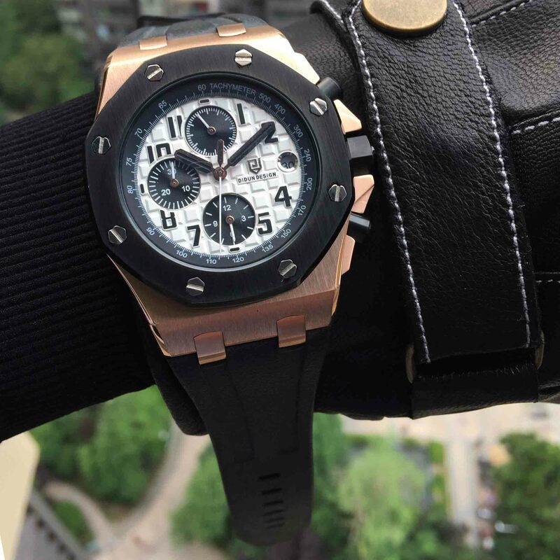 watch Mens Top Brand Luxury Quartz Watch Men Military Chronograph Sports Watch Rubber strap Wristwatch