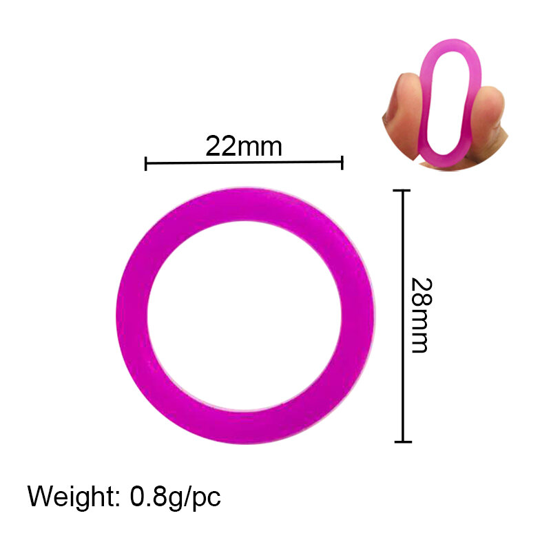 Conjunto de 5 anel de borracha 22mm, anel de silicone, porta chupeta, anel fictício, adaptador para mamãe, mordedor de bebê