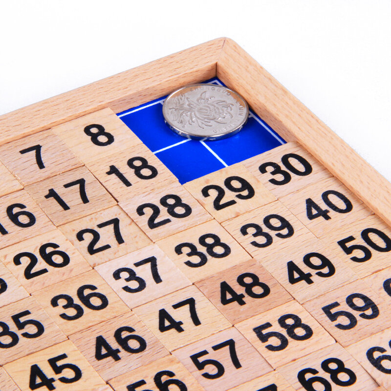 ألعاب مونتيسوري التعليمية الخشبية 1-100 أرقام لعبة الرياضيات المعرفية تعليم لوغاريتم الإصدار للأطفال التعلم المبكر هدية