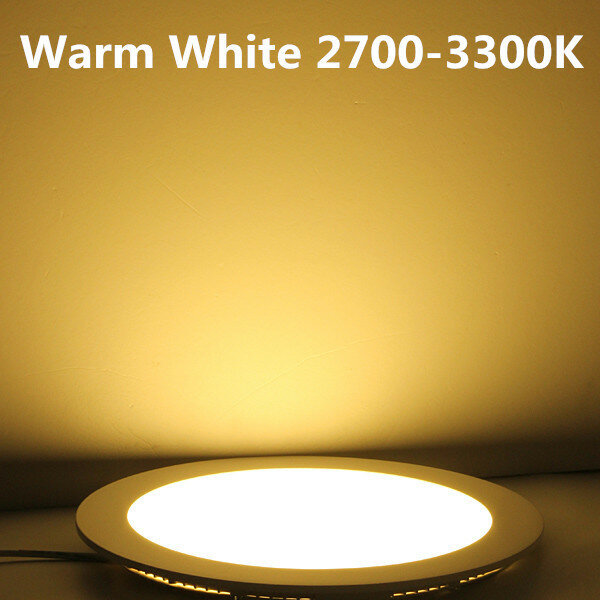 Plafonnier LED avec illustrations de grille, Downlight, Panneau lumineux rond mince, Lecteur, Blanc chaud, Blanc naturel, Blanc froid, Livraison gratuite, 3W-25W