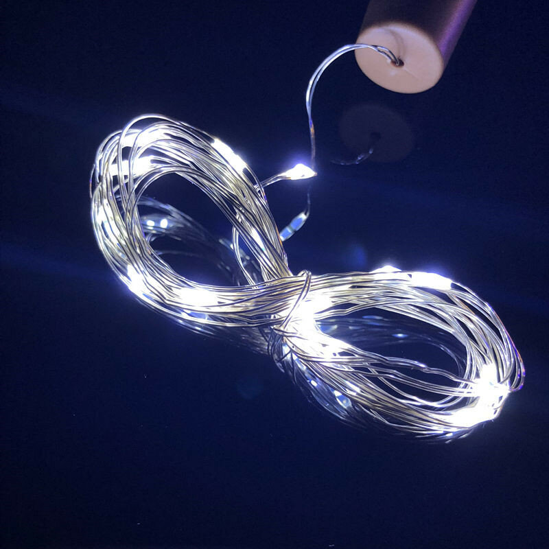 1 M 10 LED Garland Kawat Tembaga Corker String Fairy Botol Anggur Lampu untuk Kaca Kerajinan Pesta Tahun Baru Valentine pernikahan DIY Dekorasi