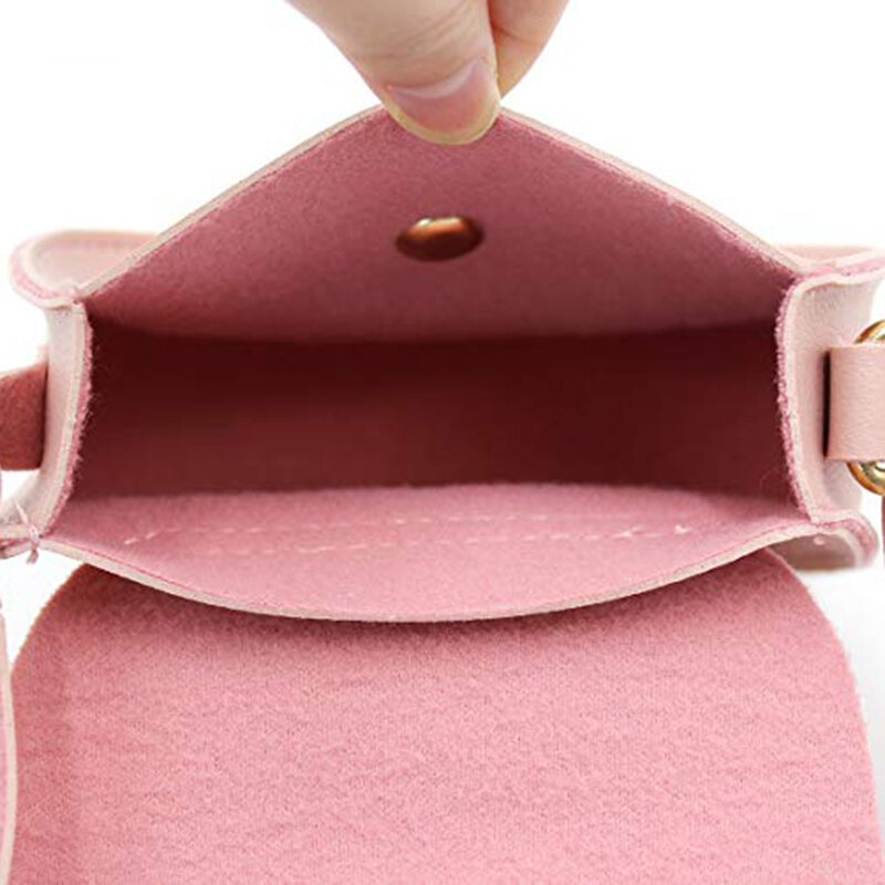 Cute Cat Tassel Shoulder Bag Small Mini Coin Purse Messenger Bag Crossbody Satchel For Kids Girls, Color D Pink(4.7x3.9)