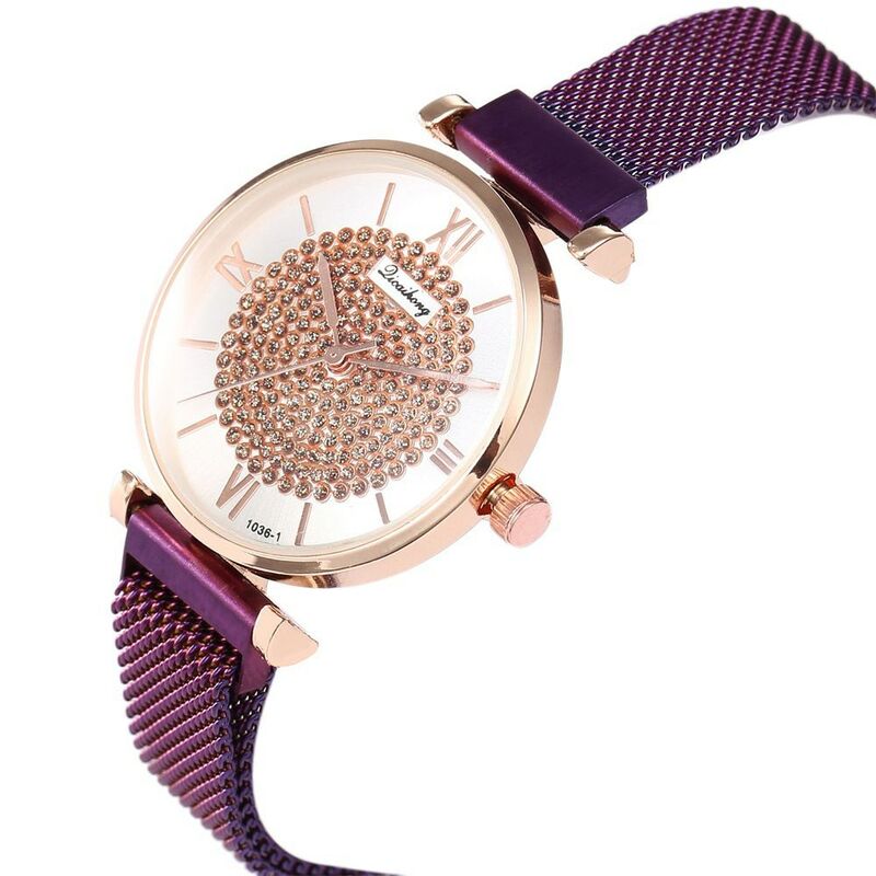 Mulheres Relógios de luxo Senhoras Magnética Starry Sky Diamante Moda Relógio de Quartzo Feminino relógios de Pulso relogio feminino zegarek damski