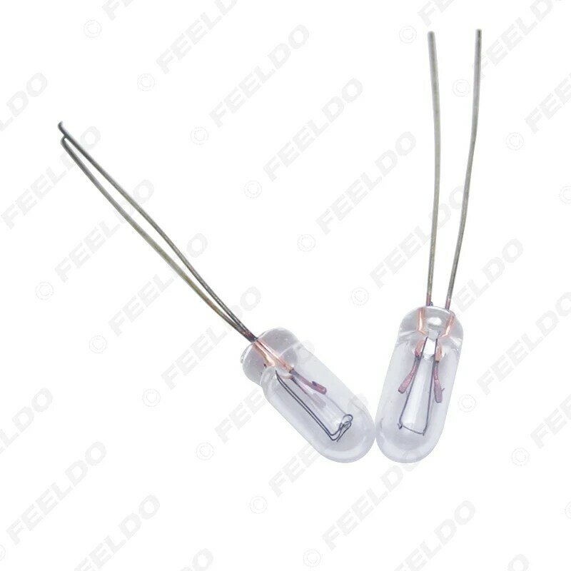 FEELDO 50Pcs Warm White/Amber Car T4 12V 1W Halogen Bulb External Halogen Lamp Replacement Dashboard Bulb Light #FD-2696