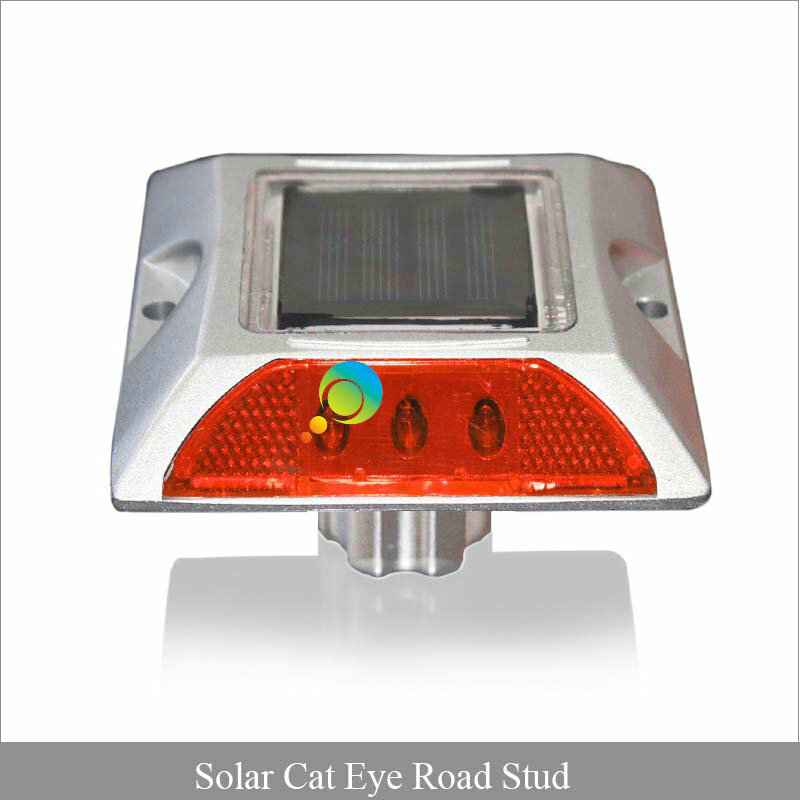 Водонепроницаемый красный светодиодный мигающий светильник рь на солнечной батарее, кошачий глаз, дорожный отражатель