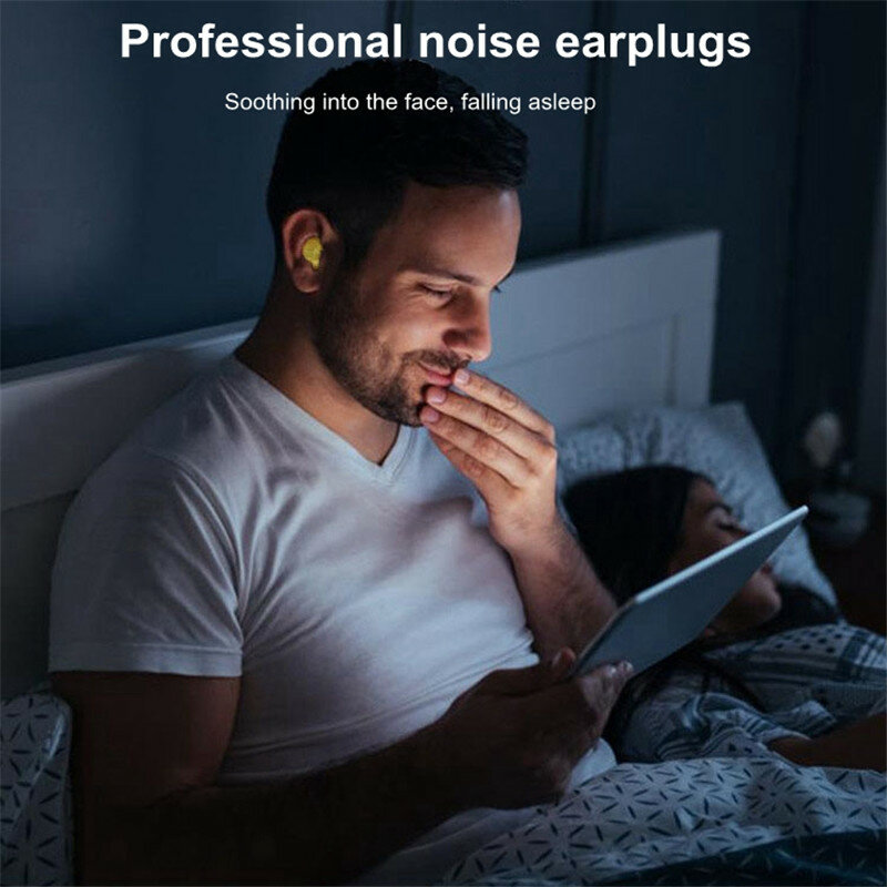 Bouchons d'oreille Anti-bruit en PU de 60 pièce/ensemble en forme de moulable réduction du bruit garde-sommeil doux Anti-ronflement outil de qualité du sommeil