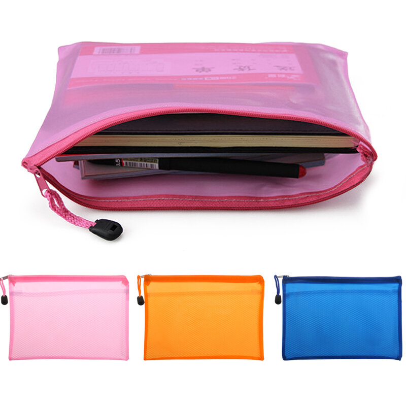 NoEnName_Null High Quality Document Bag A5 Zipper File Pocket Storage Organizer Office School Waterproof