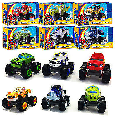 Coche de juguete para niños de 2 años o mayores, Monster Machines, Super Stunts Blaze, camión para niños, regalo para niños en cumpleaños y Navidad