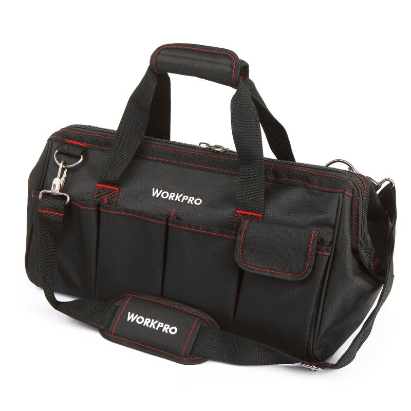 WORKPRO-bolsa grande para herramientas, bolsas de viaje multifuncionales, 18 pulgadas/46cm