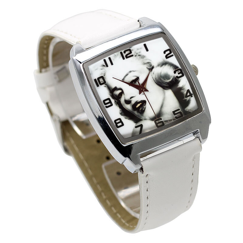 Relogio модные дизайнерские квадратные женские кварцевые часы с большим циферблатом и мультяшным принтом для мальчиков, повседневные кожаные спортивные детские часы, подарок