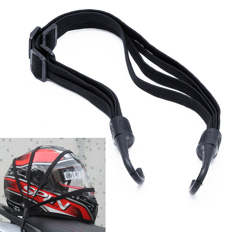 1 Stück Motorräder Stärke versenkbarer Helm Gepäck elastischer Seil riemen mit 2 Haken