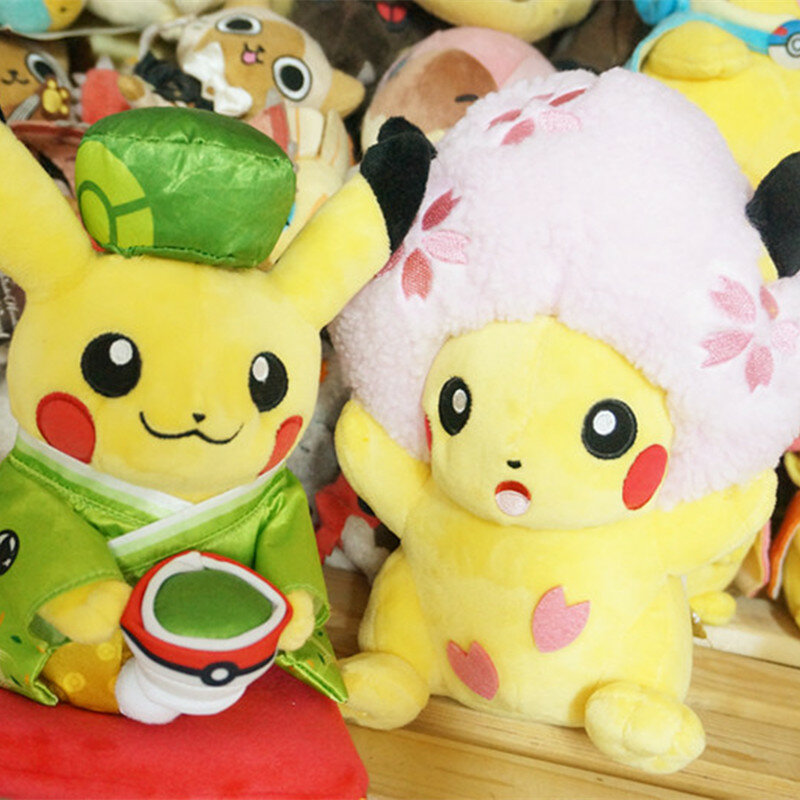 2019ใหม่ Pokemon อะนิเมะเกม2Pcs Sakura Pikachu & Eievui อีสเตอร์ Eevee ตุ๊กตาตุ๊กตาตุ๊กตาตุ๊กตาของเล่นจำกัด Plush ตุ๊กตาของเล่น