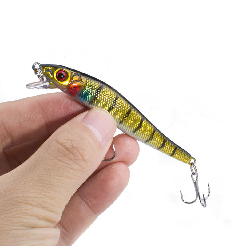 1PCS SEALURER Minnow Hard Bait  Fishing Lures 5 Colors You Can Chose With  3D Eyes 8cm5.5g