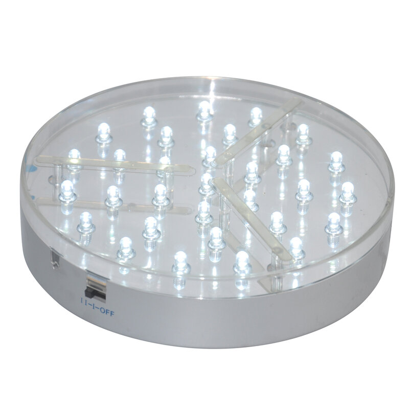 60 pçs/lote Branco/Warm Cor Branca 15 CM LED Light Base para Vasos, bateria Operado Eventos da Festa de Casamento Central Decoração Luz