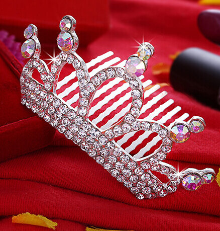 24pcs/lot children lovely small crystal Rhinestone crown baby girl tiaras