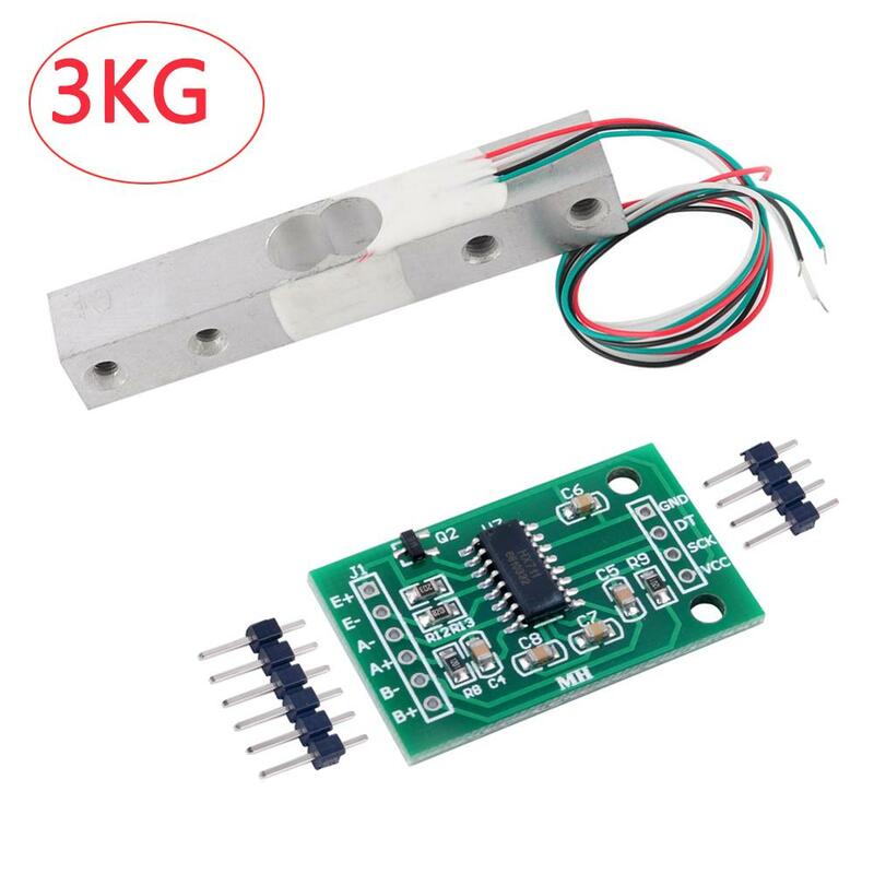 Scale Load Cell 3KG Weight Weighing Sensor +HX711 Weight Sensor 24bits AD Module for Arduino RCmall