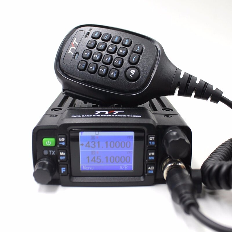 TYT TH-8600-Radio de coche impermeable IP67, banda Dual, 136-174MHz/400-480MHz, 25W, con Clip de antena, Cable de programa de montaje