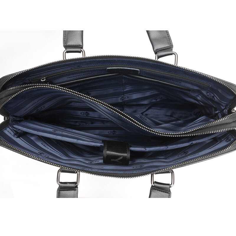 男性用PUレザーハンドバッグ,ビジネスブリーフケース,ショルダーバッグ,ダブル層,旅行用,黒と茶色