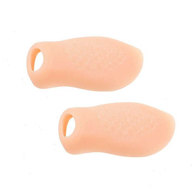 Separador pequeno do dedo do pé, gel do silicone, respirável, corrector do hálux valgo, cuidado do pé, 2 pcs