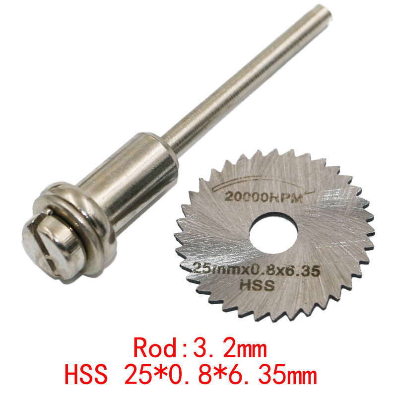 Hoja de sierra Circular HSS, herramienta rotativa para cortador de Metal Dremel, juego de herramientas eléctricas, discos de corte de madera, corte de mandril de taladro, 25mm, 32mm, 50mm, 60mm