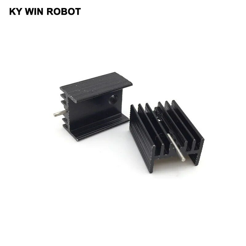 Dissipador de calor to220 dissipador de calor transistor radiador to220 cooler preto 20*15*10mm com pino, frete grátis, alumínio para-220