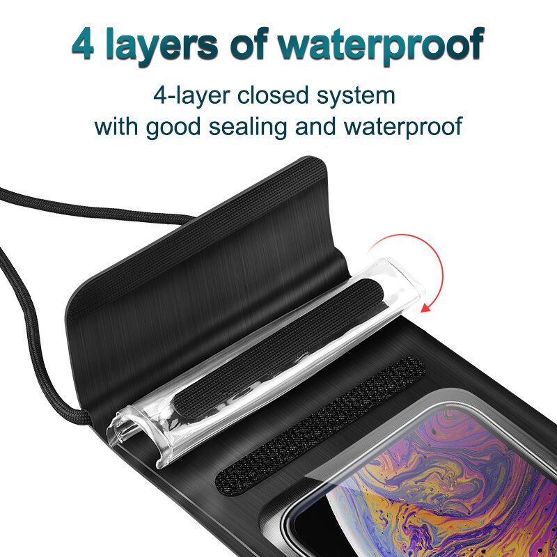 KUULAA wodoodporna torba na telefon podwodna torba na telefon torba do nurkowania torba na telefon dla Xiaomi iPhone Huawei Samsung