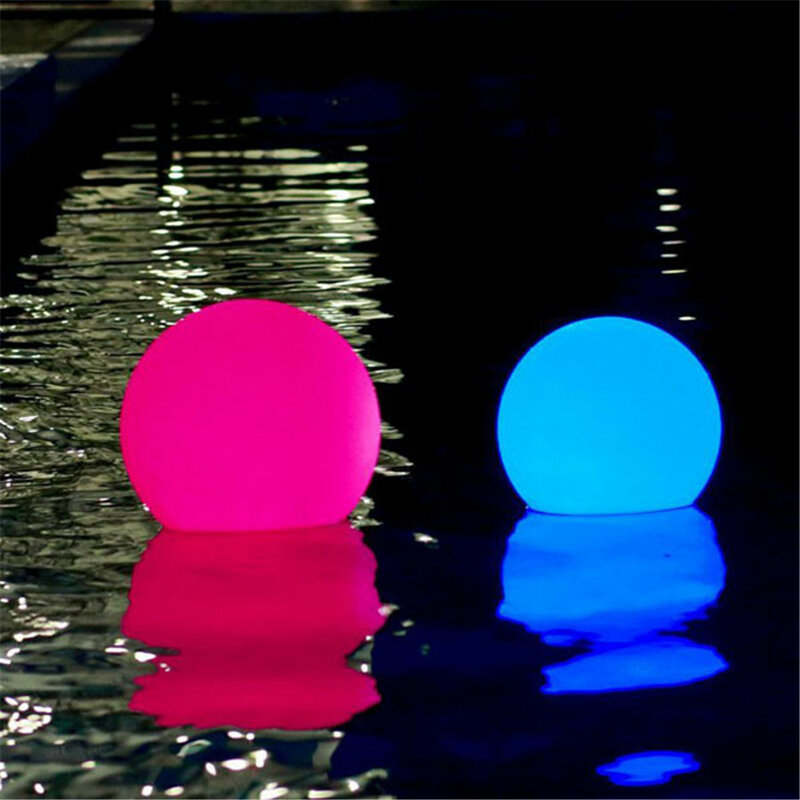 LED Outdoor Garden Landscape Light Rechargeable Remote Control RGB Waterproof LED Swimming Pool Floating Ball Lawn Lamps Pathway
