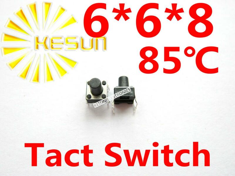 1000 STKS DIP 6X6X8 Tactile Tact Push Button Micro Schakelaar Momentary