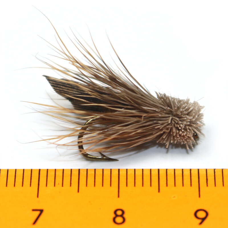 ICERIO 6 шт. коричневый Хоппер для травы, сухая муха, Радужная форель, окунь, ловля мухи, приманки